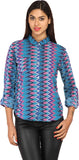My Addiction Women's Geometric Print Casual Shirt