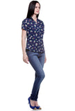 My Addiction Women's Floral Print Casual Shirt