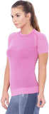 C9 Solid Women's Round Neck Pink T-Shirt