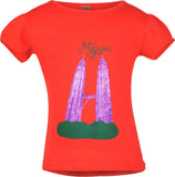 Gkidz Casual Short Sleeve Printed Girl's Top