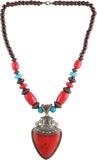 Jadoo Collections Ethnic Red Alloy Necklace