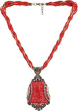 Jadoo Collections Ethnic Red Alloy Necklace