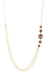 Aaishwarya Stylish Multi Bead Meena Crystal Alloy Necklace