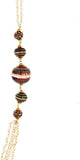 Aaishwarya Stylish Multi Bead Meena Crystal Alloy Necklace