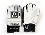 Wolfer Feather Weight (Right Hand) Batting Gloves (Youth, Silver, White)