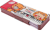 Neo Gold Leaf Bear Fancy Art Plastic Pencil Box
