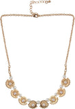 JEWELIZER Bohemian Opal Yellow Gold Plated Alloy Necklace