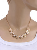 JEWELIZER Bohemian Opal Yellow Gold Plated Alloy Necklace