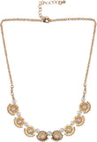 JEWELIZER Bohemian Opal Yellow Gold Plated Alloy Necklace