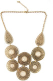 JEWELIZER Bohemian Yellow Gold Plated Alloy Necklace