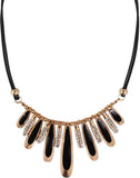 JEWELIZER Statement Crystal Yellow Gold Plated Alloy Necklace