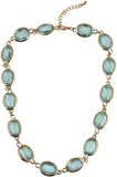 JEWELIZER Statement Crystal Yellow Gold Plated Alloy Necklace