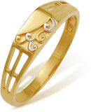Nishtaa Yellow Gold Cubic Zirconia 22 K Ring