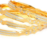 NJ Metal Yellow Gold Bangle Set