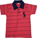 NavyaRiti Striped Baby Boy's Polo Neck T-Shirt