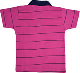 NavyaRiti Striped Baby Boy's Polo Neck T-Shirt