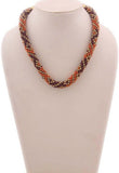 Indian Charm Multicolor Beads Metal, Bone Necklace