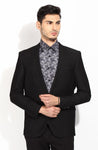 Blackberrys Self Design Single Breasted Party Men's Blazer