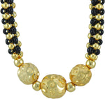 Womens Trendz Kolhapuri Saaj Thushi Crystal Yellow Gold Plated Alloy Necklace