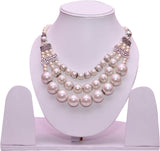 GUNJAN Pearl Silver Plated Plastic Necklace