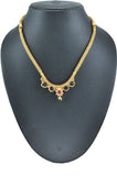 Womens Trendz Kolhapuri Saaj Thushi Crystal Yellow Gold Plated Alloy Necklace