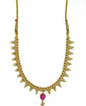 Womens Trendz Kolhapuri Saaj Thushi Crystal Yellow Gold Plated Alloy Necklace