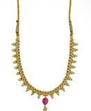 Womens Trendz Kolhapuri Saaj Thushi Crystal Yellow Gold Plated Alloy Necklace