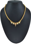 Womens Trendz Kolhapuri Saaj Thushi Crystal Yellow Gold Plated Alloy Necklace