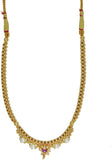 Womens Trendz Kolhapuri Saaj Thushi Crystal Yellow Gold Plated Alloy Necklace