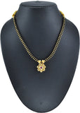 Womens Trendz Kolhapuri Saaj Thushi Crystal Yellow Gold Plated Alloy Necklace