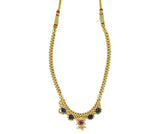 Womens Trendz Kolhapuri Saaj Thushi Crystal Yellow Gold Plated Alloy Necklace