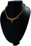 Womens Trendz Half Jhaler Panadi Thushi Crystal Yellow Gold Plated Alloy Necklace