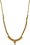 Womens Trendz Half Jhaler Panadi Thushi Crystal Yellow Gold Plated Alloy Necklace