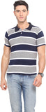 Northern Lights Striped Men's Polo Neck T-Shirt