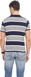 Northern Lights Striped Men's Polo Neck T-Shirt