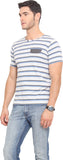 Northern Lights Striped Men's Round Neck T-Shirt