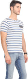 Northern Lights Striped Men's Round Neck T-Shirt