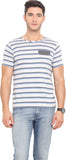 Northern Lights Striped Men's Round Neck T-Shirt