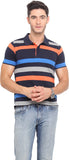 Northern Lights Striped Men's Polo Neck T-Shirt