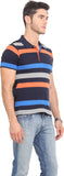 Northern Lights Striped Men's Polo Neck T-Shirt