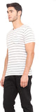 Northern Lights Striped Men's Round Neck T-Shirt