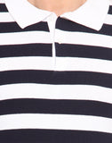 Northern Lights Striped Men's Polo Neck T-Shirt
