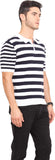 Northern Lights Striped Men's Polo Neck T-Shirt