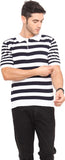 Northern Lights Striped Men's Polo Neck T-Shirt