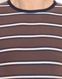 Northern Lights Striped Men's Round Neck T-Shirt