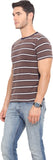 Northern Lights Striped Men's Round Neck T-Shirt