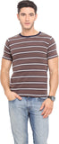 Northern Lights Striped Men's Round Neck T-Shirt