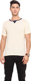 Northern Lights Striped Men's Round Neck T-Shirt