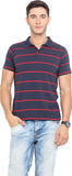 Northern Lights Striped Men's Polo Neck T-Shirt