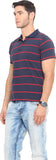 Northern Lights Striped Men's Polo Neck T-Shirt